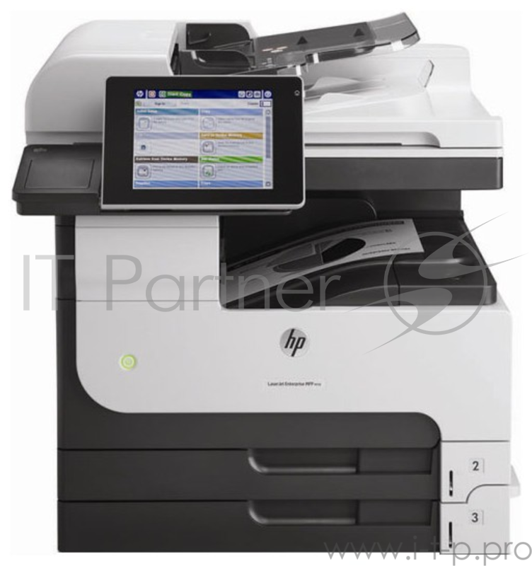 МФУ HP LaserJet Enterprise MFP M725dn, лазерный p/c/s, A3, 40ppm, 1200dpi, 1024Mb, 320Gb HDD, 3 trays 100+250+250, ADF100, Duplex, USB/LAN/FIH, Color LCD20i, 1y warr (replace Q7840A M5025, Q7829A M5035)