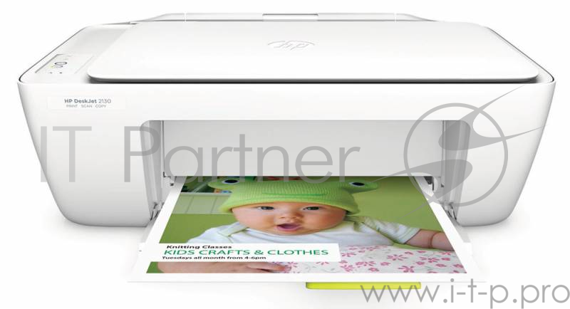 МФУ HP Deskjet 2130A (K7N77C) струйный принтер-сканер-копир, А4, 7.5/5.5 стр/мин, USB, замена B2L56C DJ1510A, белый