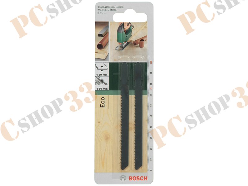 Оснастка к лобзику пильное полотно Bosch TE 111 H HCS 2609256750, для древесины и пластика (2шт./уп.)