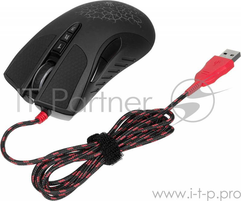 Клавиатура + мышь A4 Bloody Q1500/B1500 (Q110+Q9) клав:черный/красный мышь:черный USB LED