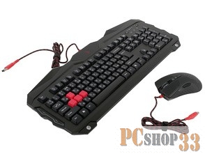 Клавиатура + мышь A4 Bloody Q2100/B2100 (Q210+Q9) клав:черный мышь:черный USB Multimedia Gamer LED