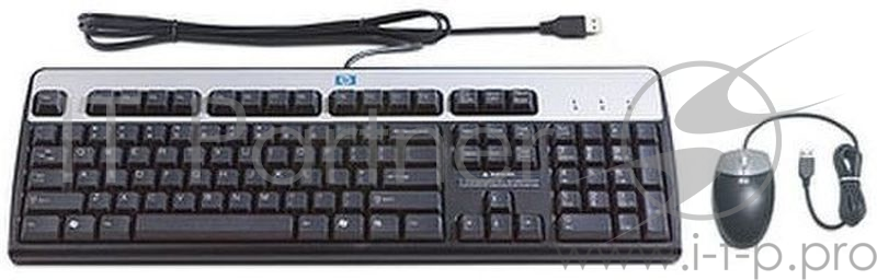 Клавиатура + мышь HPE 638214-B21 USB BFR-PVC RU Kit