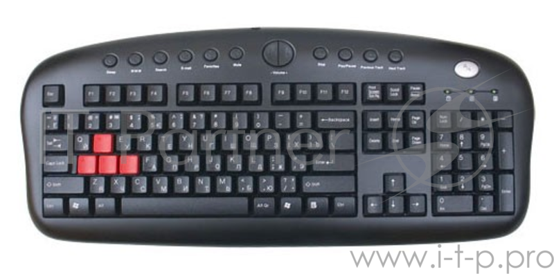 Клавиатура A4 KB-28G-1 серый/черный USB Multimedia Gamer