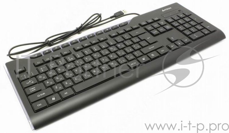 Клавиатура A4 KD-800L черный USB slim Multimedia LED