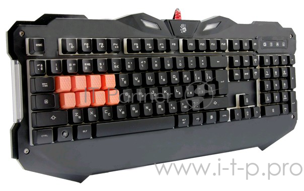 Клавиатура A4 Bloody B328 черный USB Multimedia Gamer LED