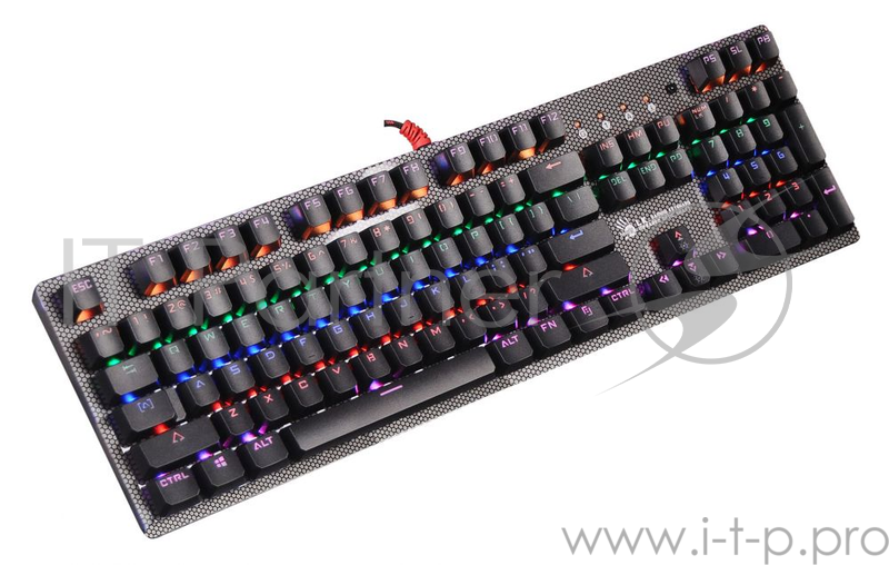 Клавиатура A4 Bloody B810R серый/черный USB Gamer LED