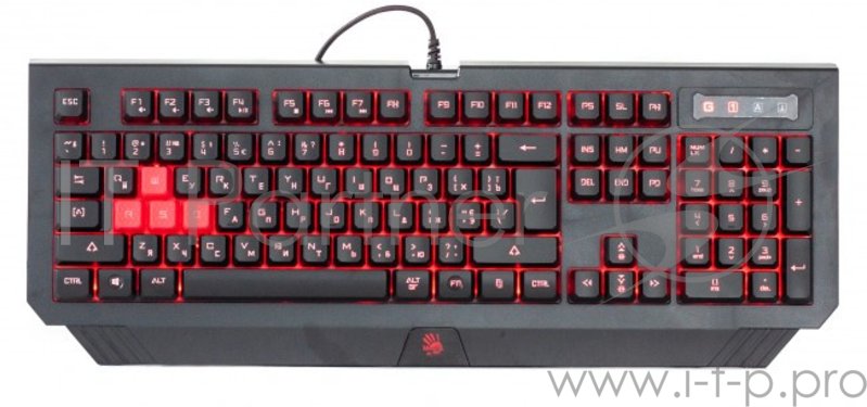 Клавиатура A4 Bloody B125 черный USB Multimedia Gamer LED