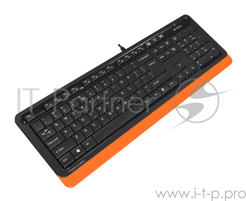 Клавиатура A4 Fstyler FK10 черный/оранжевый USB Multimedia
