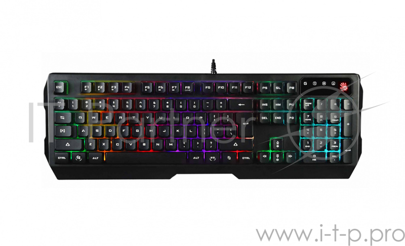 Клавиатура A4 Bloody Q135 Neon черный USB Multimedia for gamer LED