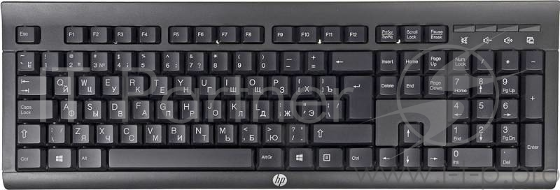 Клавиатура HP K2500, USB, Радиоканал, черный e5e78aa
