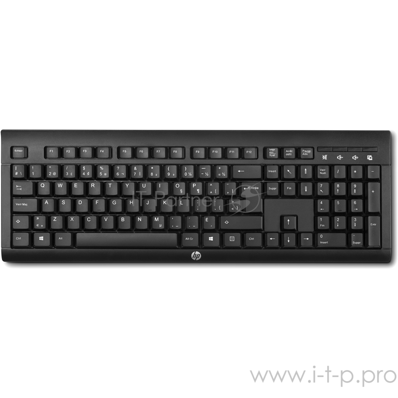 Клавиатура HP K2500, USB, Радиоканал, черный e5e78aa