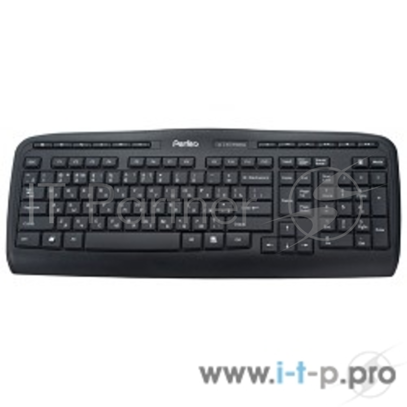 Клавиатура PERFEO PF-5213 WL ULTRA SLIM MULTIMEDIA черный(беспроводная Ultra Slim Multimedia, USB, чёрная PF-5213-WL)