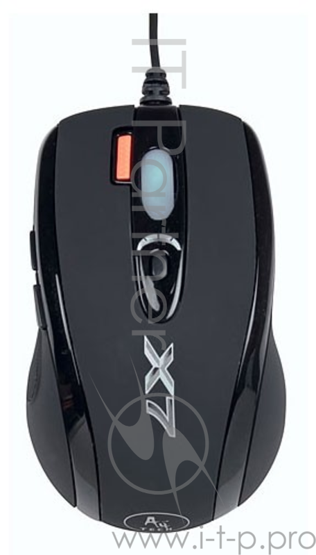 Мышь A4Tech X(7)-710BK (черный) USB, 2000dpi, встр. память 16Кб, 1000ГЦ, 7 кнопок.