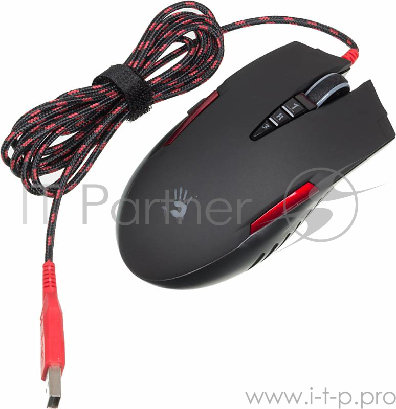Мышь A4Tech Bloody V2M черный 3200 USB игровая (7кнопок)