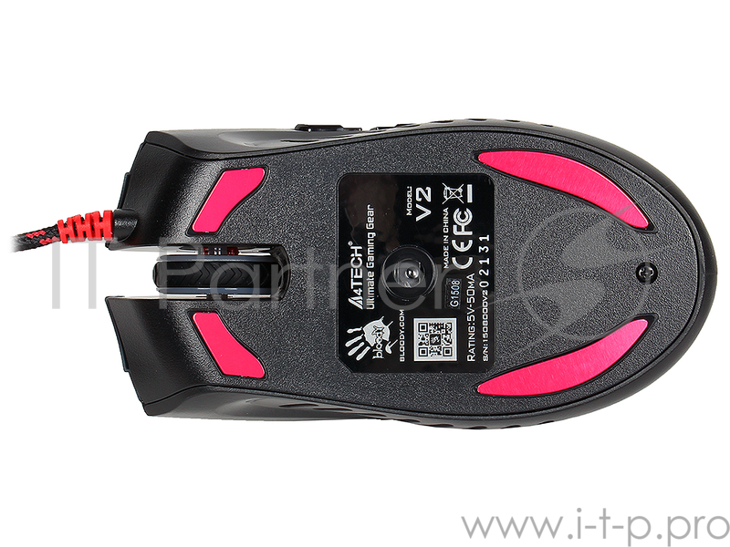 Мышь A4Tech Bloody V2M черный 3200 USB игровая (7кнопок)