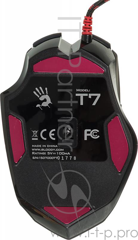 Мышь A4Tech Bloody T7 Winner black (4000dpi) USB Gaming (9but)