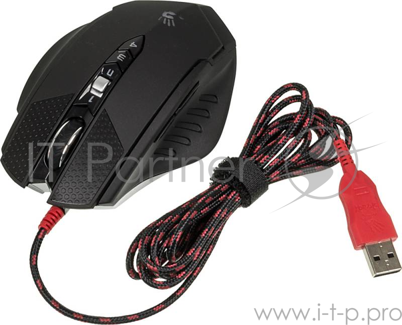 Мышь A4Tech Bloody Terminator TL7 черный/серый лазерная (8200dpi) USB2.0 игровая (8but)