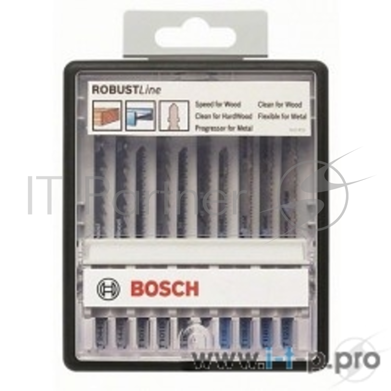 Оснастка к лобзику набор Bosch Robust Line 2607010542, 10 предметов, универсальный