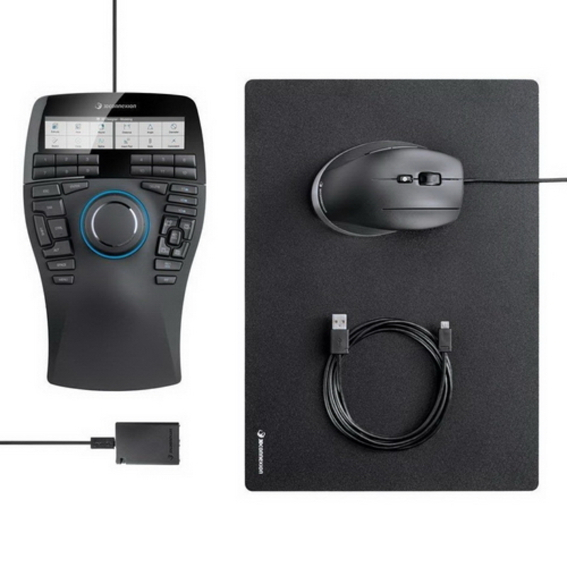 Набор для САПР из 3D-мыши SpaceMouse Enterprise, мыши CadMouse, коврика CadMouse Pad и 2-портового USB-концентроатора (hub). 3DX-700058 SpaceMouse Enterprise Kit