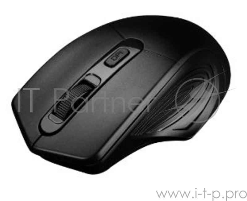 Беспроводная мышь Jet.A Comfort OM-U61G чёрная (800/1200/1600dpi, Pixart 3065, 4 кнопки, USB)