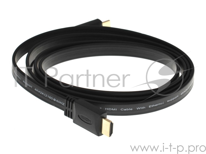 Кабель HDMI 19M/M, плоский,ver. 2.0, 4K@60 Hz 1.8m VCOM <CG522F-1.8M>