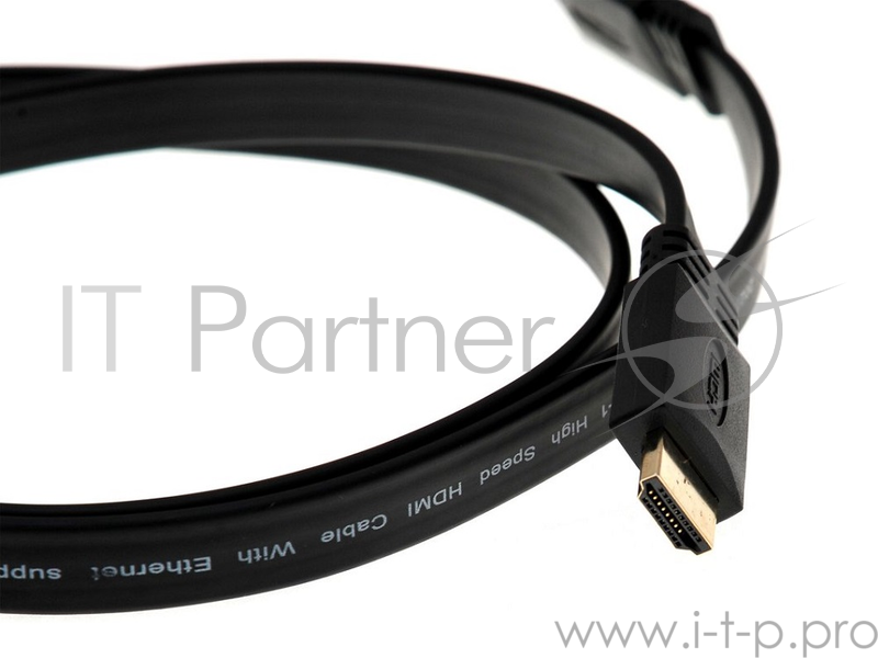 Кабель HDMI 19M/M ,плоский,ver. 2.0, 4K@60 Hz 1m VCOM <CG522F-1M>