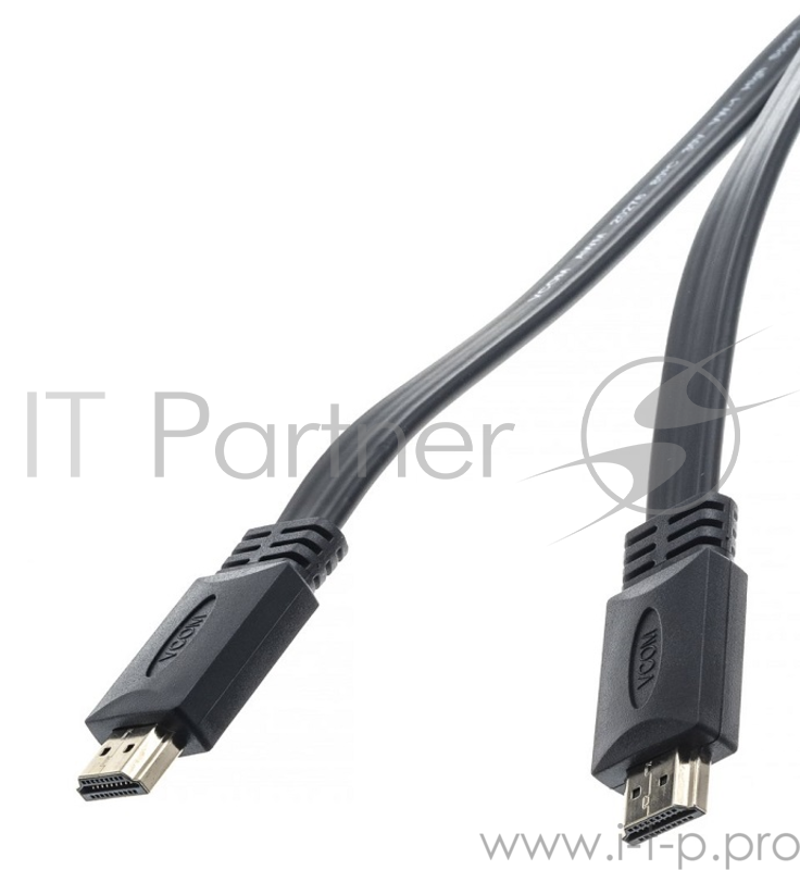 Кабель HDMI 19M/M ,плоский,ver. 2.0, 4K@60 Hz 1m VCOM <CG522F-1M>