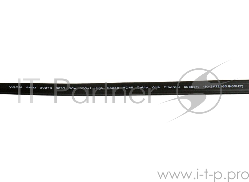 Кабель HDMI 19M/M ,плоский,ver. 2.0, 4K@60 Hz 1m VCOM <CG522F-1M>