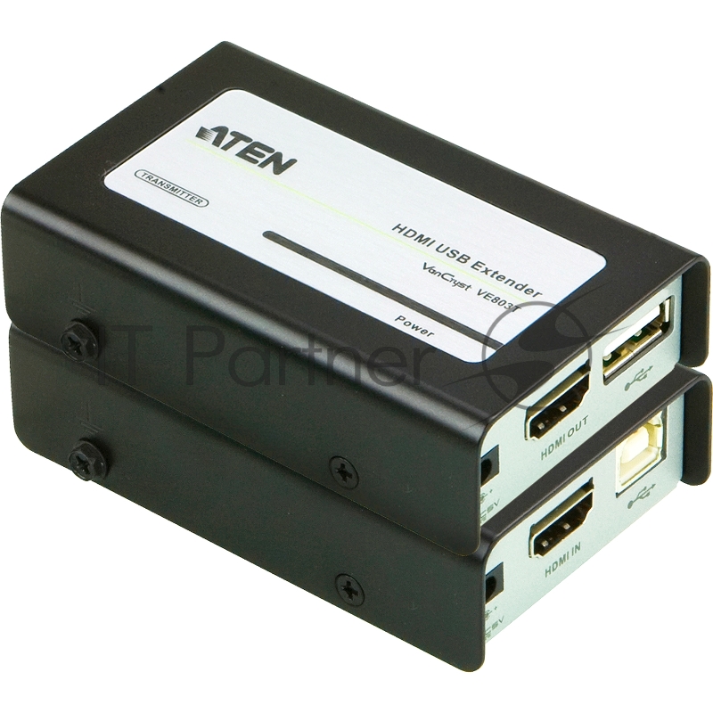 Удлинитель, HDMI, 60 метр., 2xHDMI+RJ45, F, без шнуров, 2xБ.П. 220> 5.3V, (по витой паредо 4kx2k 60HzHDTV /1080i/1080p HDMI USB EXTENDER W/EU ADP.