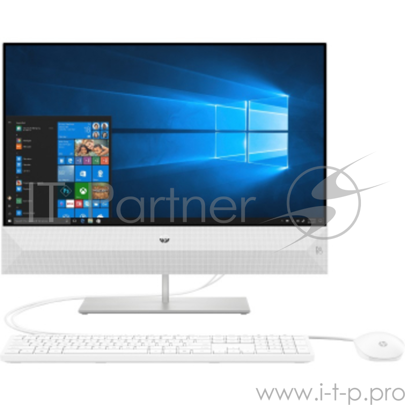 Моноблок HP Pavilion 24I 24-xa0005ur <4UH37EA> i3-8100T/8Gb/1TB+16GB Optane/DVD/23.8 (1920x1080)/GF MX130 2GB/WiFi/KB+mouse/Win 10/Snowflake White