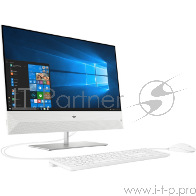 Моноблок HP Pavilion 24I 24-xa0005ur <4UH37EA> i3-8100T/8Gb/1TB+16GB Optane/DVD/23.8 (1920x1080)/GF MX130 2GB/WiFi/KB+mouse/Win 10/Snowflake White