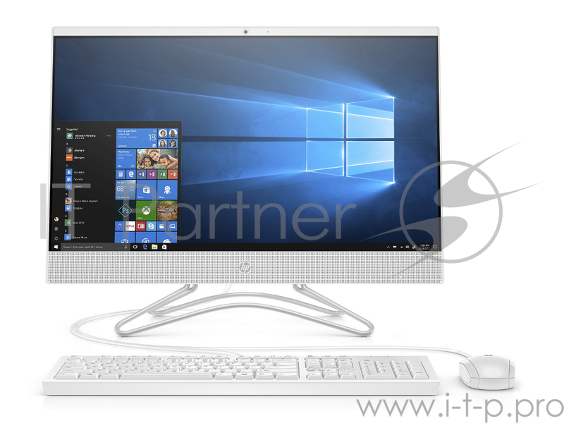 Моноблок HP 24 24-f0118ur <6SR28EA> Pentium J5005/4GB/1Tb/noDVD/23.8 FHD/WiDi/ WiFi/KB+mouse/Win 10/Snow White