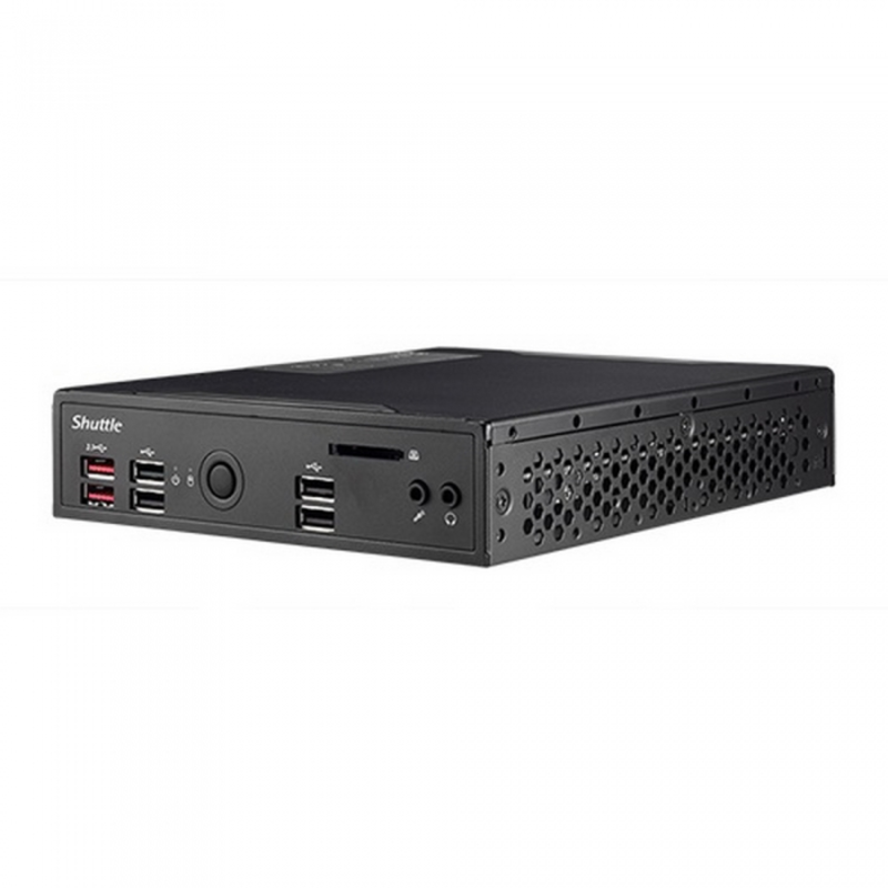 DS10U Intel Celeron J4205U Fanless Support 1080P FHD /2xHDMI+DP/2xDDR4L 2400 Mhz SODIMM Max 32GB/ GLan, 802.11 b/g/n WLAN /2xCOM/SD card reader, 65W adapter, VESA RTL {4}
