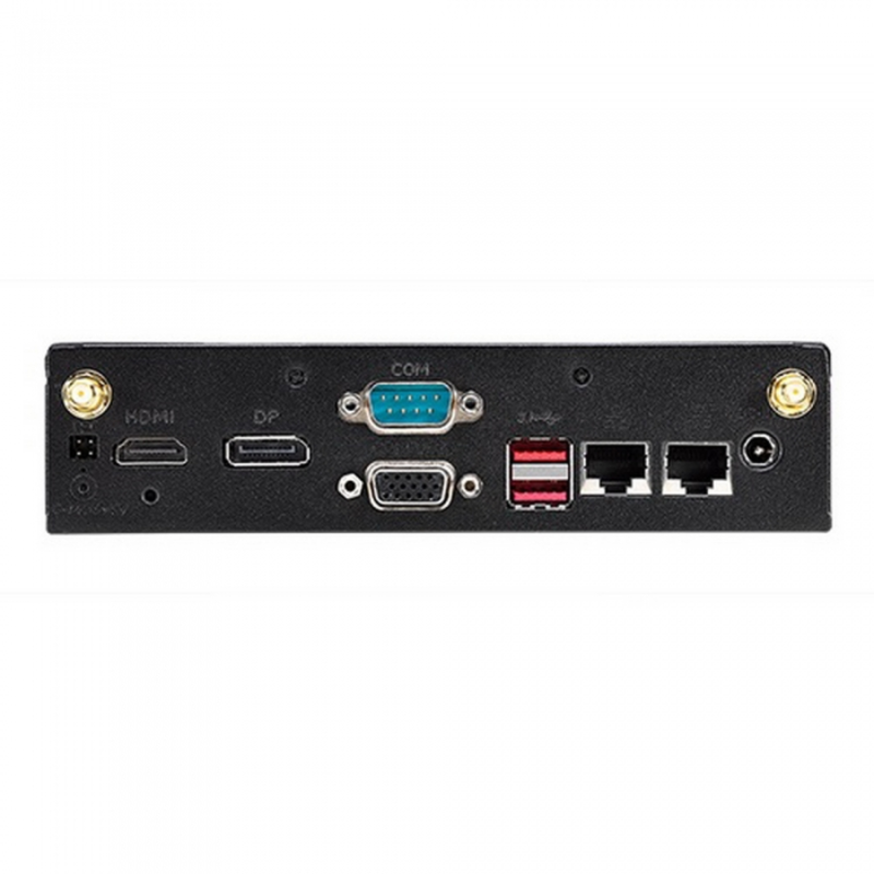 DS10U Intel Celeron J4205U Fanless Support 1080P FHD /2xHDMI+DP/2xDDR4L 2400 Mhz SODIMM Max 32GB/ GLan, 802.11 b/g/n WLAN /2xCOM/SD card reader, 65W adapter, VESA RTL {4}