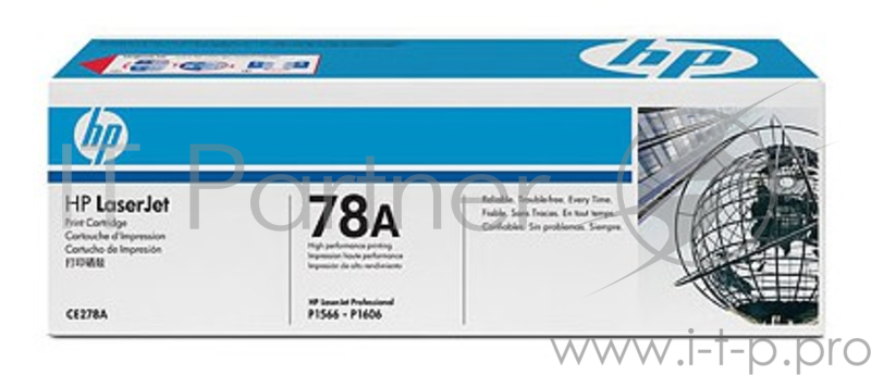 Расходные материалы HP CE278A Картридж 78A, Black{LJ P1566/P1606, Black, (2100стр.)}