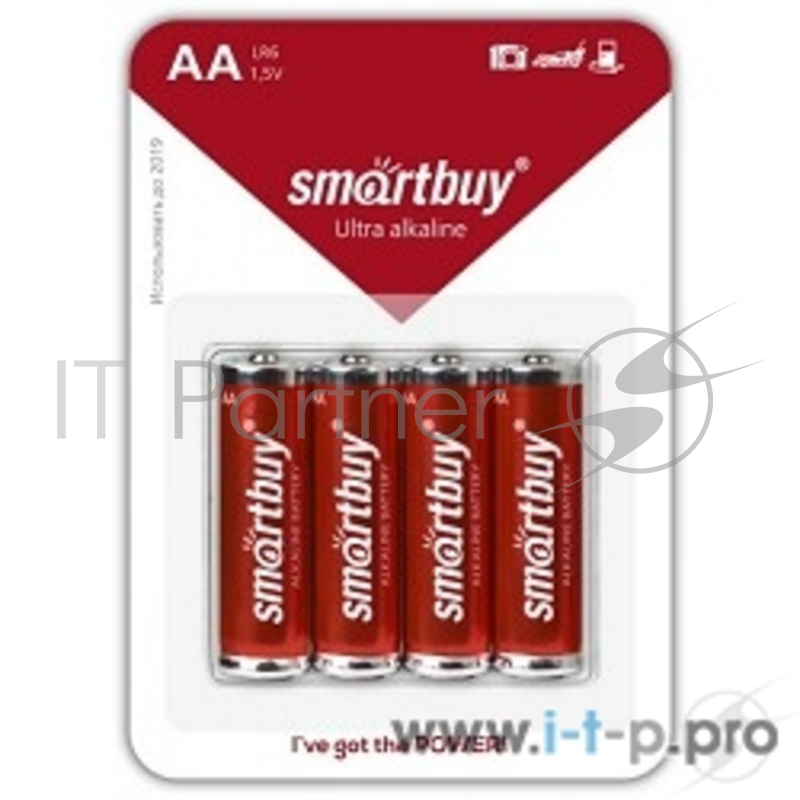 Батарейка Smartbuy LR6/4B (SBBA-2A04B) (4 шт. в уп-ке)
