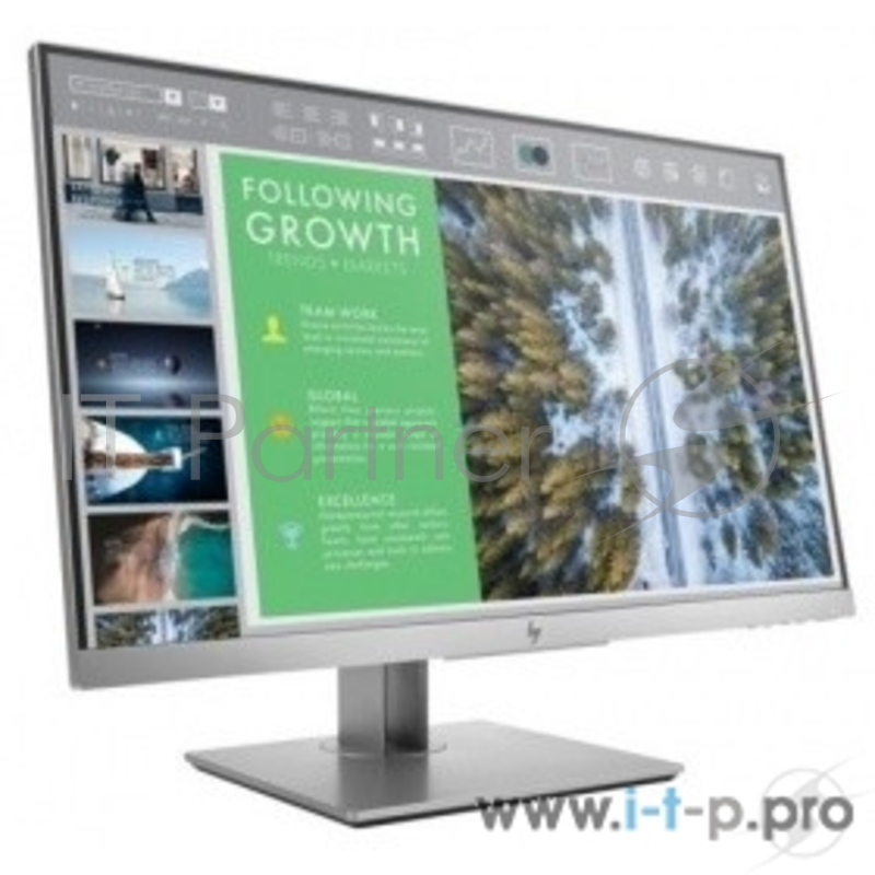 Монитор HP 23.8 EliteDisplay E243 серебристый IPS LED 16:9 HDMI полуматовая HAS Pivot 250cd 178гр/178гр 1920x1080 D-Sub DisplayPort FHD USB 5.8кг