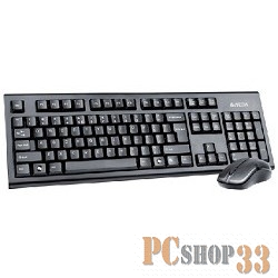 Клавиатура + мышь A4-Tech 3100N USB (черный), 2.4G наноприемник