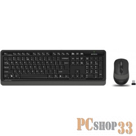 Клавиатура + мышь A4 Fstyler FG1010 клав:черный/серый мышь:черный/серый USB беспроводная Multimedia
