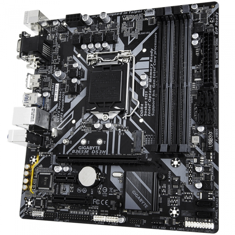 Материнская плата Gigabyte B365M DS3H Soc-1151v2 Intel B365 4xDDR4 mATX AC`97 8ch(7.1) GbLAN+VGA+DVI+HDMI