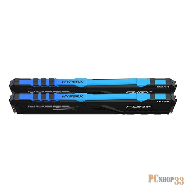 Модуль памяти Kingston DRAM 16GB 2400MHz DDR4 CL15 DIMM (Kit of 2) 1Rx8 HyperX FURY RGB EAN: 740617293180