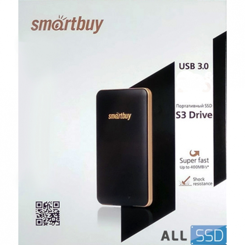 накопитель Smartbuy SSD S3 Drive 128Gb USB 3.0 SB128GB-S3DB-18SU30, black