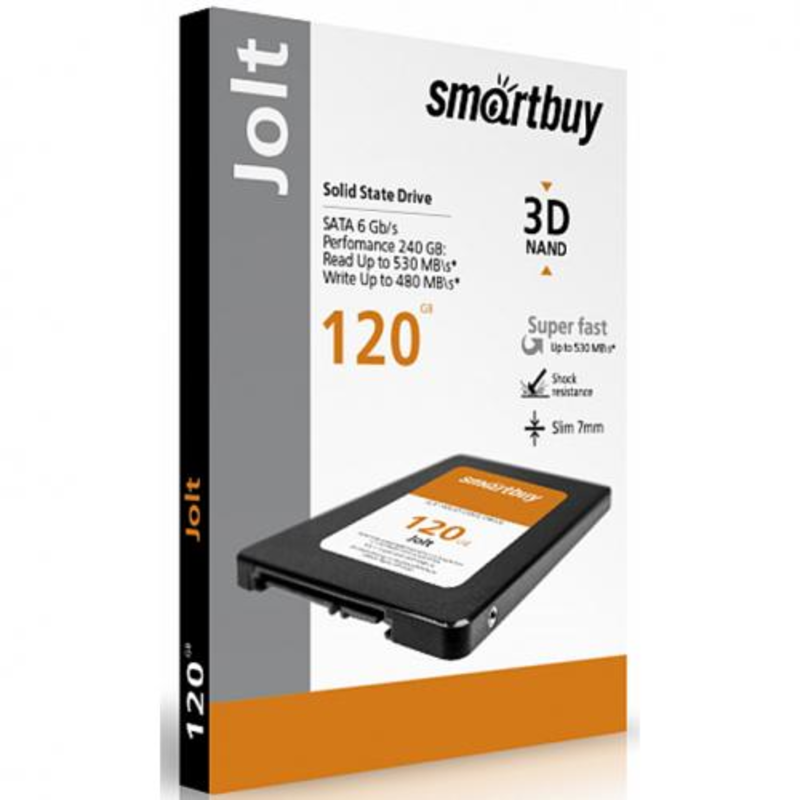 Твердотельный накопитель Smartbuy SSD 120Gb Jolt SB120GB-JLT-25SAT3 {SATA3.0, 7mm}