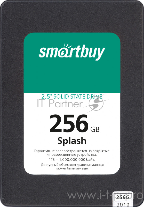 SSD 2.5 Smartbuy 256Gb Splash <SBSSD-256GT-MX902-25S3> (SATA3, up to 560/500Mbs, 3D TLC, MAS0902, 7mm)