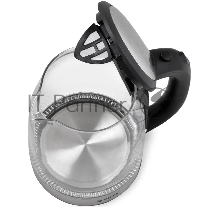 7095-VT(TR) Чайник VITEK Мощность 2200 вт.Объем 1,8 л.Материал корпуса термостойкое стекло.