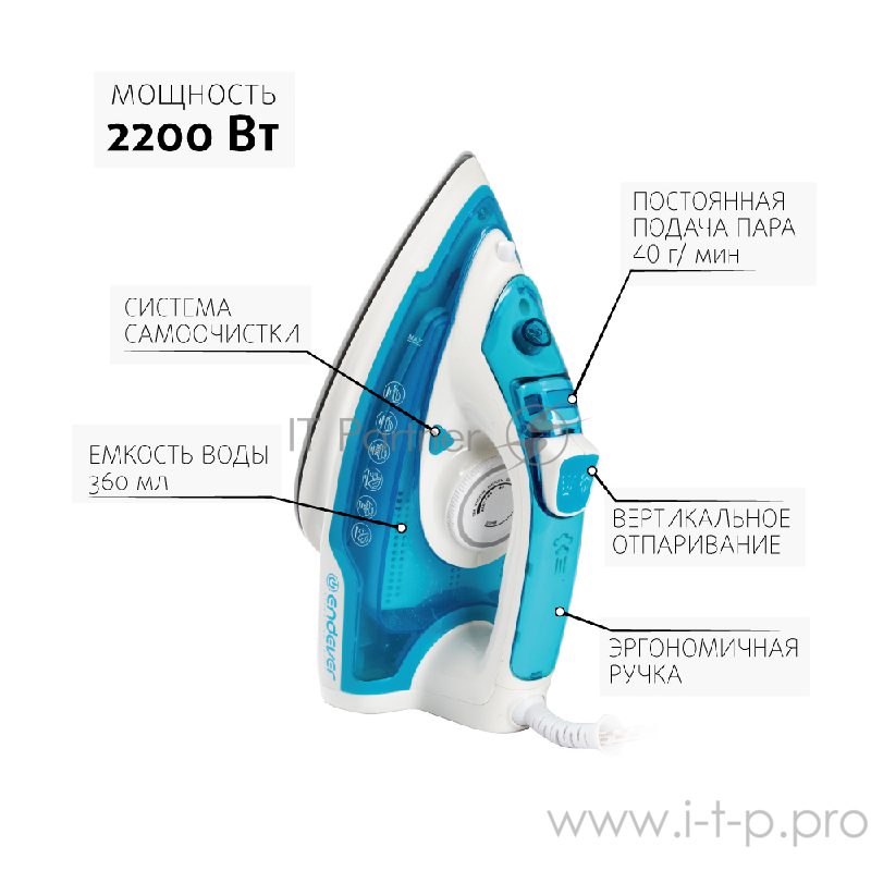 Утюг Endever Delta 206