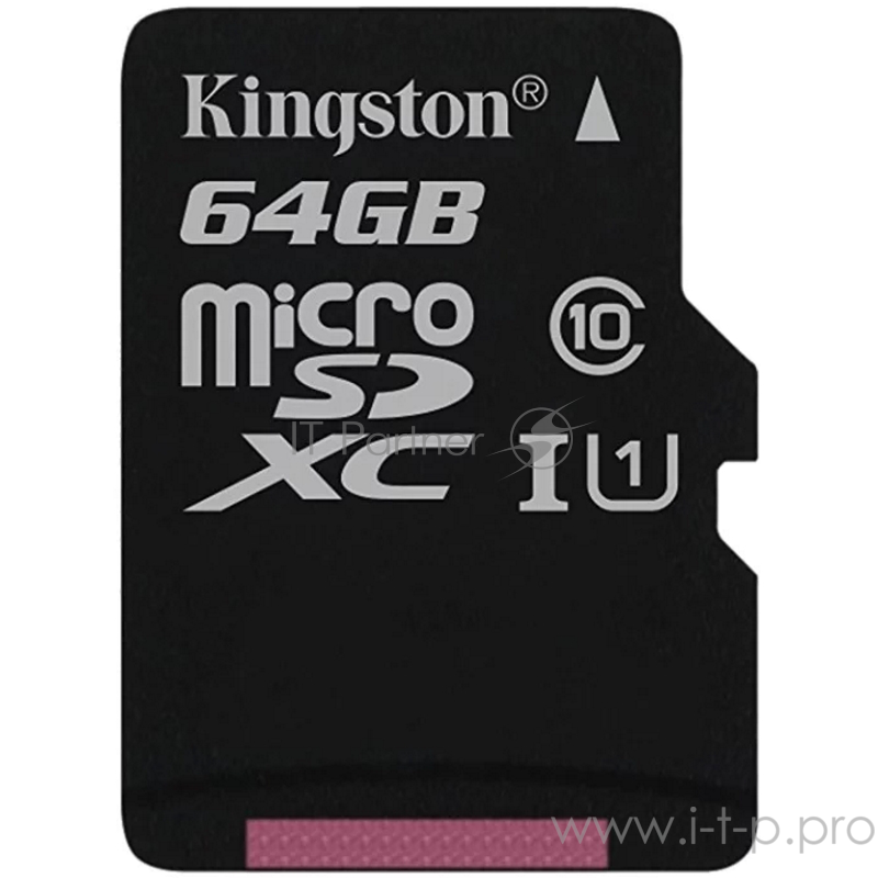 Флеш карта microSDHC 64GB microSDXC Class10 Kingston <SDCS2/64GB> Class10 UHS-I Canvas Select up to 100MB/s с адапт.