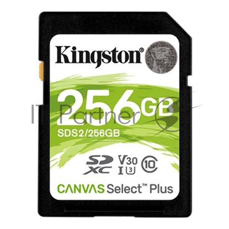 Флеш карта SDHC 256Gb Class10 Kingston <SDS2/256GB>, Canvas Select 100R CL10 UHS-I