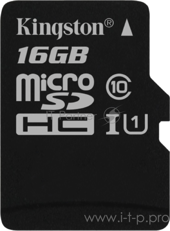 Флеш карта microSDHC 16GB microSDXC Class10 Kingston <SDCS2/16GBSP> Class10 UHS-I Canvas Select up to 100MB/s