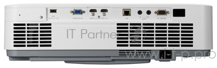 Лазерный проектор NEC PE455UL 3LCD, 4500 ANSI Lm, WUXGA, 500 000:1, 2xHDMI, VGAin, USB A Viewer, RJ45, 3,5 audio IN/OUT, RS232, 1x20W, 9,7 кг.